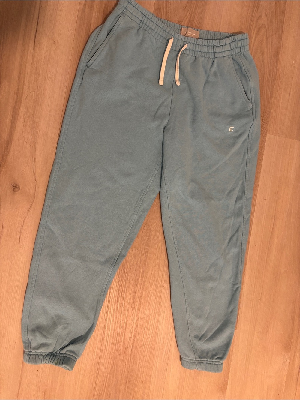 Everlane turquoise/baby blue sweatpants jogger style size S